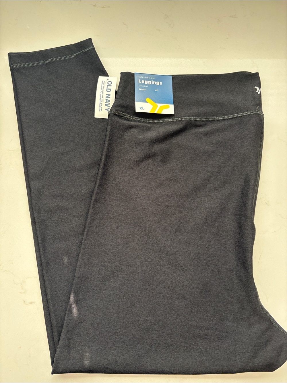 Old Navy Dark Grey/Black Women's Leggings - High Waist Athletic
